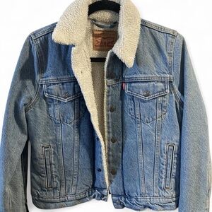 Levi's Light Blue Denim Jacket with Sherpa Lining